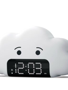 Cute Cloud Digital Alarm Clock - White